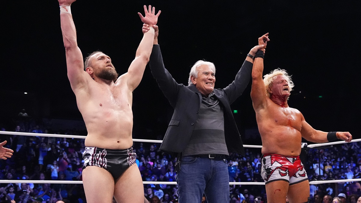 Ricky Steamboat was the guest referee for Bryan Danielson vs Jeff Jarrett. Photo Credit: AEW