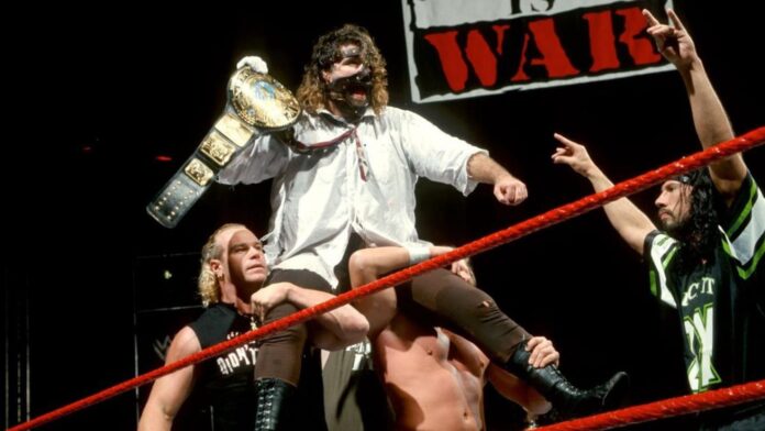 Mick Foley won his World Championship against The Rock